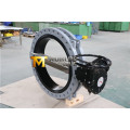 Gearbox Operated Viton Lining Double Flange U Type Butterfly Valve